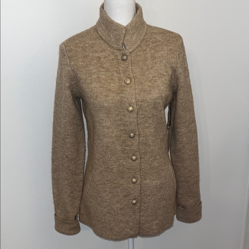Tan Button-Up Cardigan